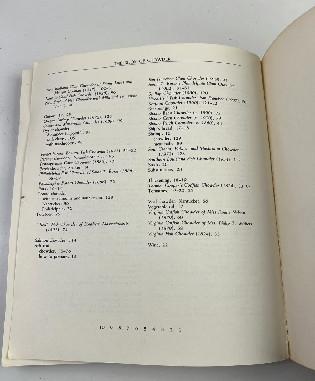 The Book of Chowder 1978 by Harvard Common Press