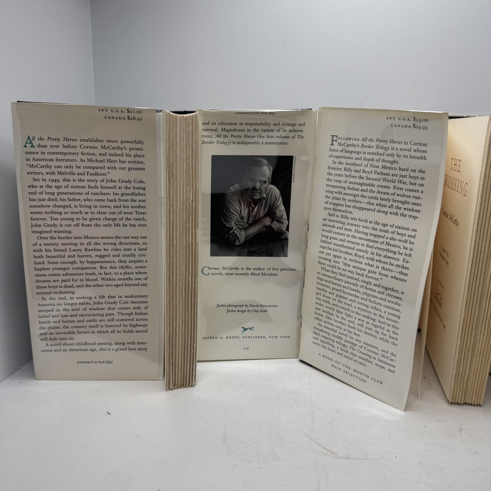 TRUE FIRST PRINTINGS! Border Trilogy by Cormac McCarthy. pretty horses, crossing
