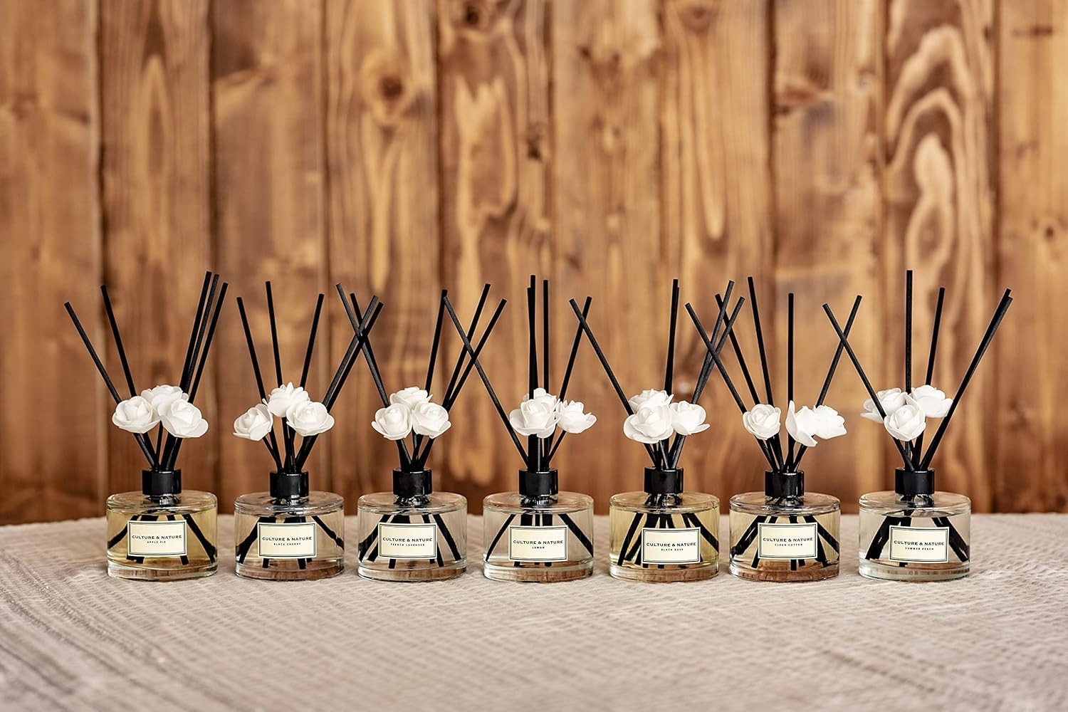 Reed Diffuser Set 6.7Oz (200Ml) April Flower Scented Diffuser with Sticks Home F