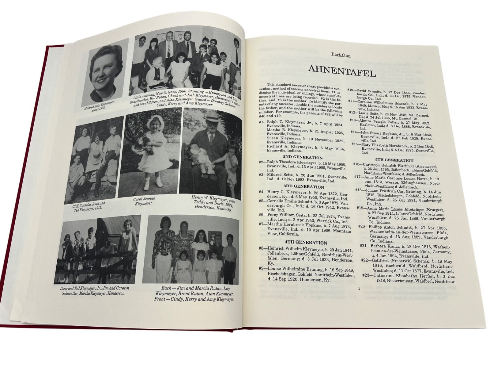 Evansville Indiana Tri-State Genealogy Book Ralph Kleymeyer 342 Pages HC Revised