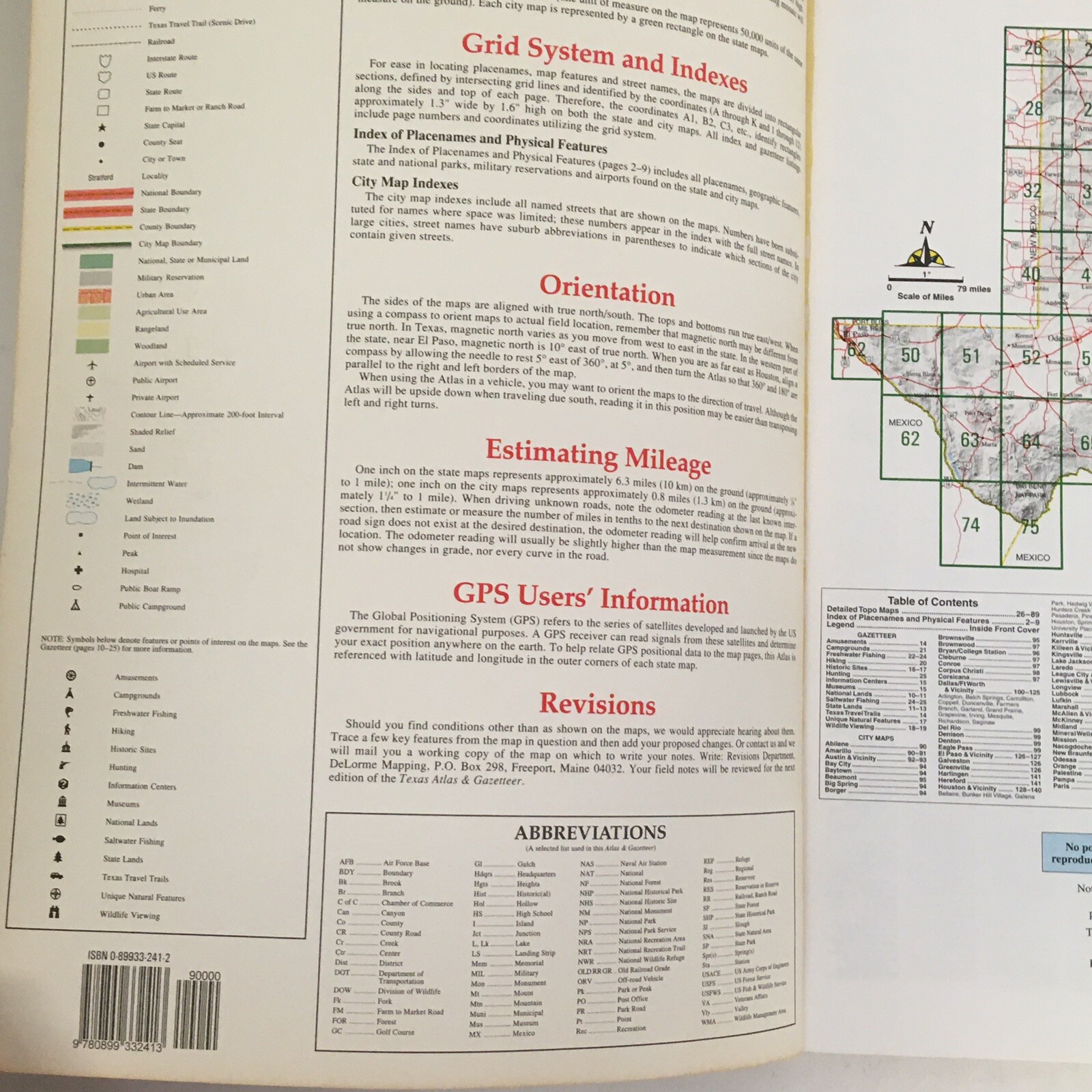 Texas Atlas & Gazetteer DeLorme 1995 – 168 Pages – First Edition Second Printing