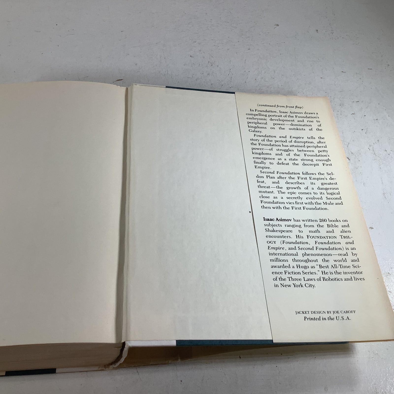 The Foundation Trilogy Isaac Asimov Doubleday Book Club Edition 1970s HC DJ VG