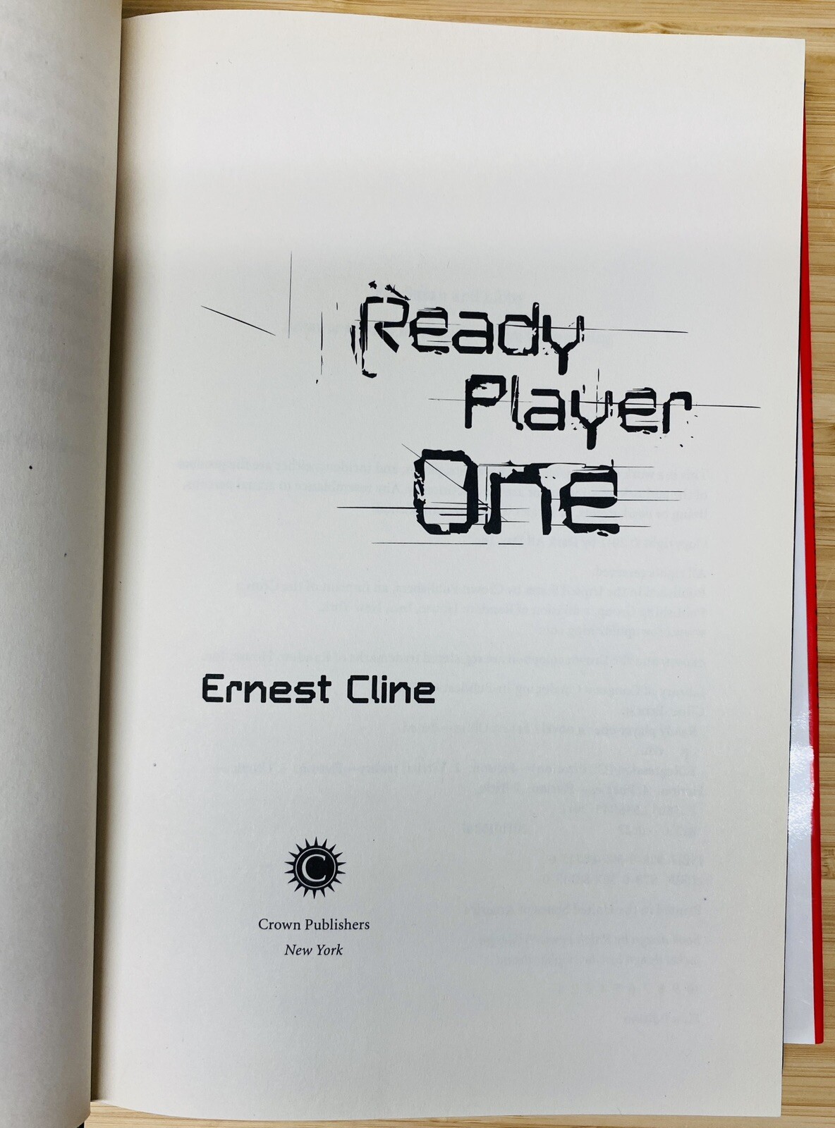 True 1st Ed. READY PLAYER ONE Book ERNEST CLINE HARDCOVER DJ VG+ Novel