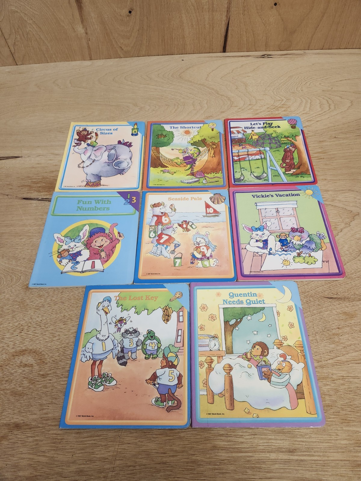 Early World Of Learning Book Set – 1987 World Inc Readers Education Lot (8)
