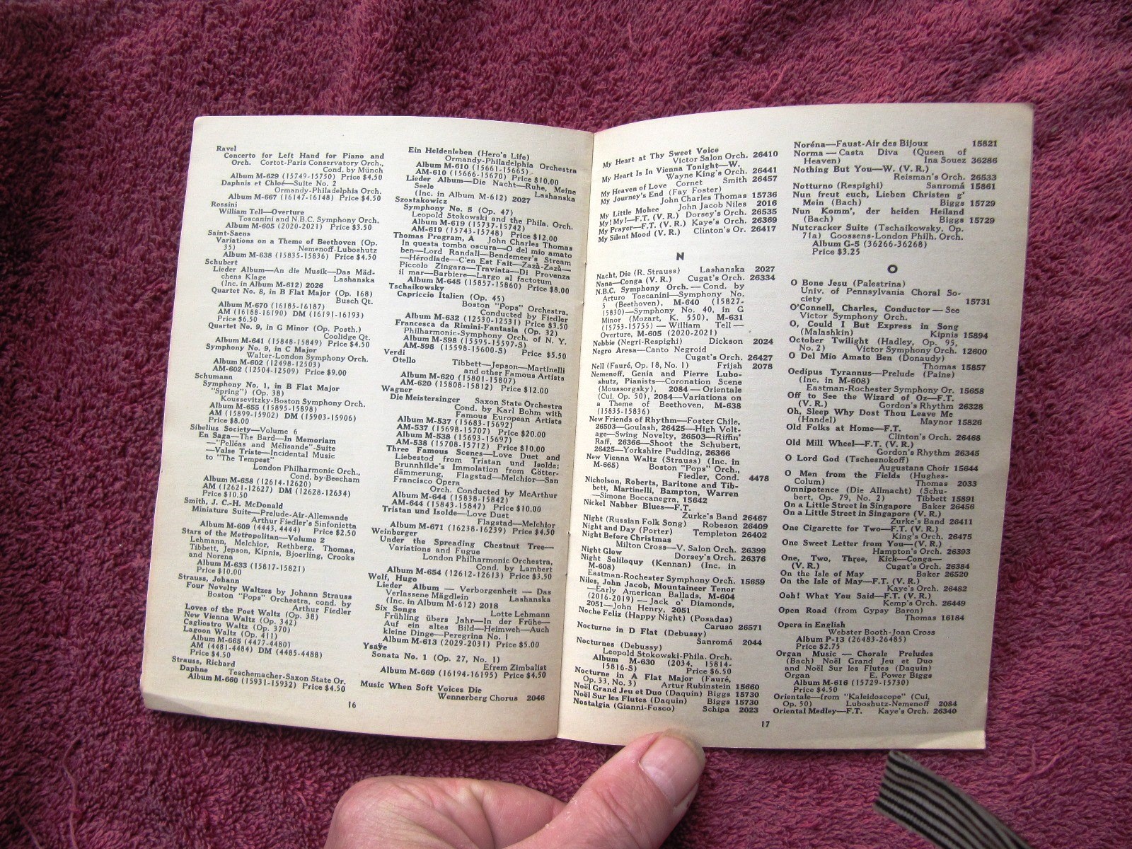 New VICTOR RECORDS Nov 1939 Quick Reference Broadway Musicals Victrola CATALOG