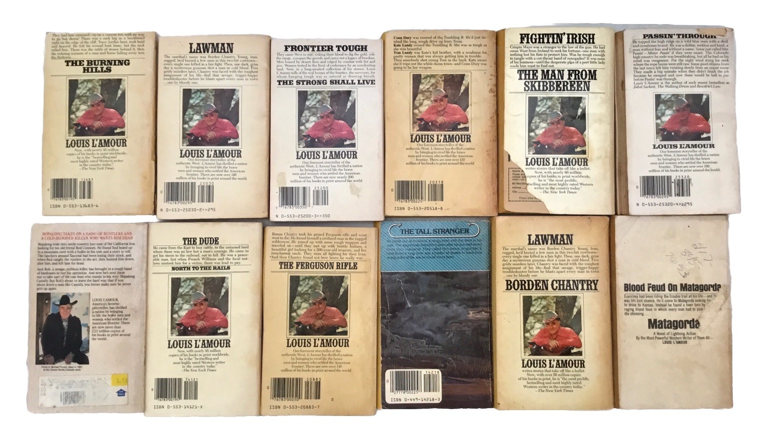 Louis L’amour Lot 12 American Action Western Story Paperback Wild West Novels