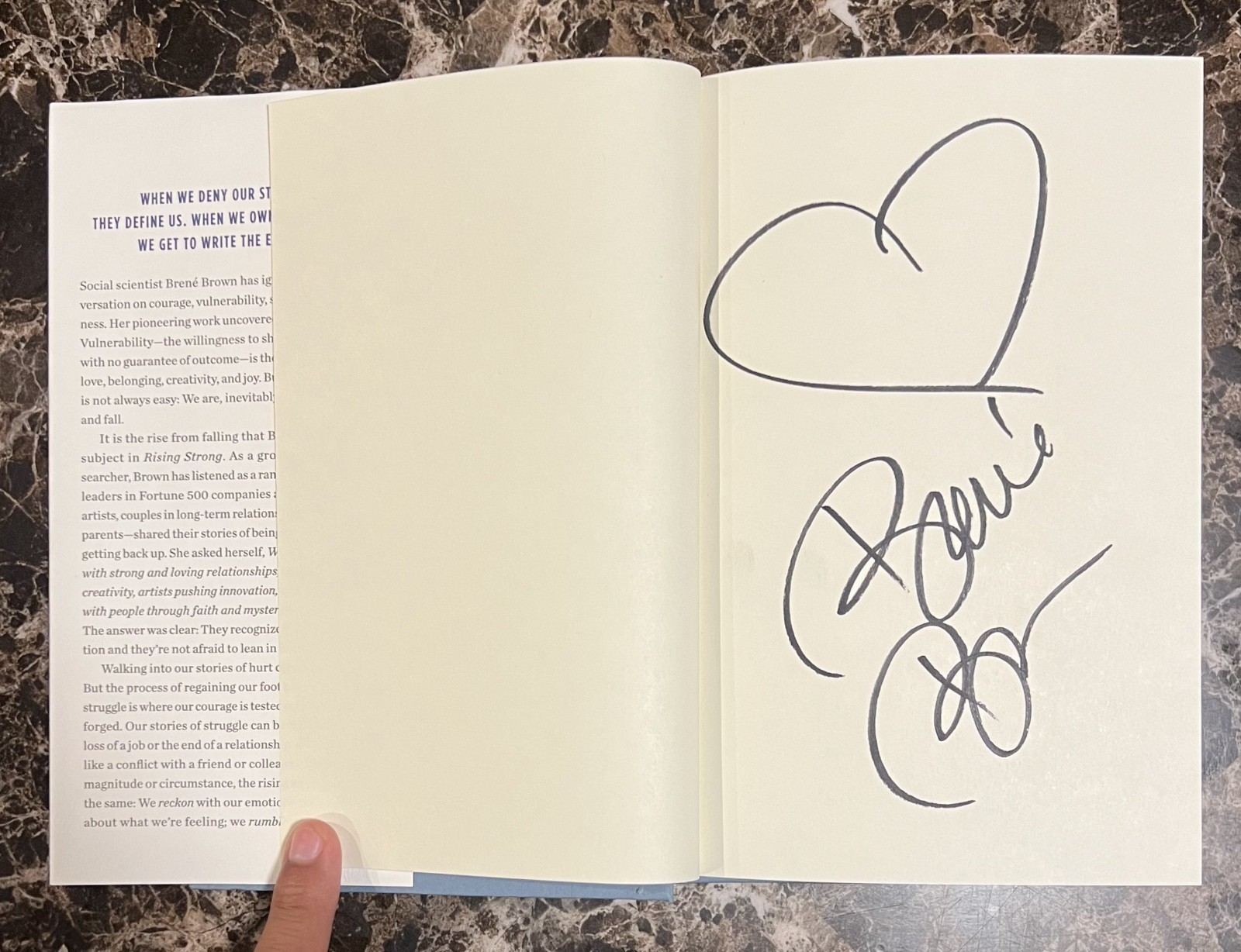 Rising Strong By Brene Brown Autographed 1st Edition