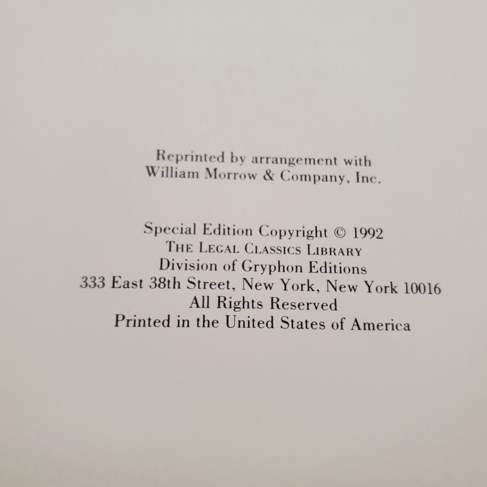 The Supreme Court William Rehnquist Legal Classics Library 1992