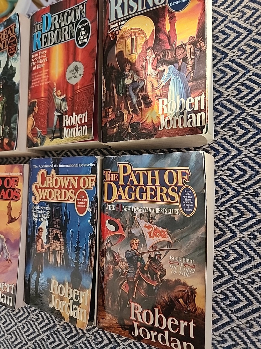 Robert Jordan the Wheel of Time Book Lot Books 1,2,3,4,5,6,7,8 Used