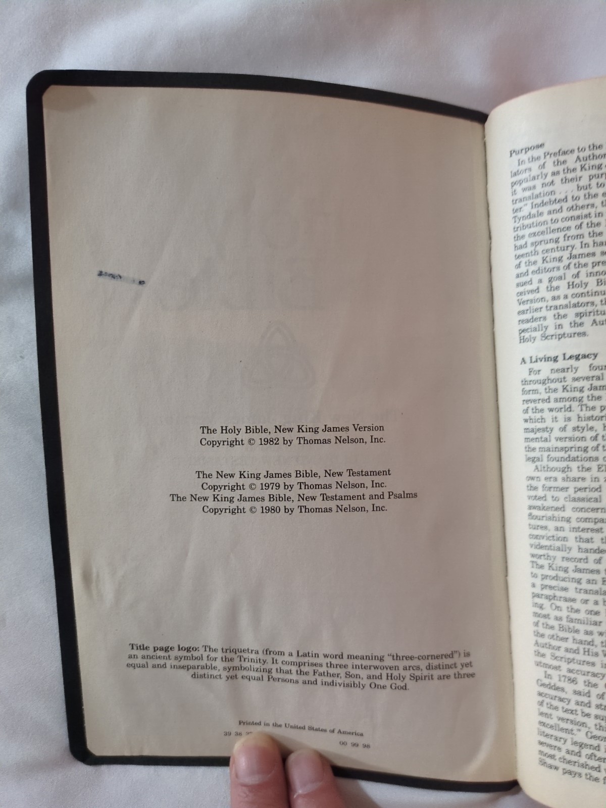 Vintage 1982 Holy Bible King James Version KJV Black Red Letter Study Dictionary