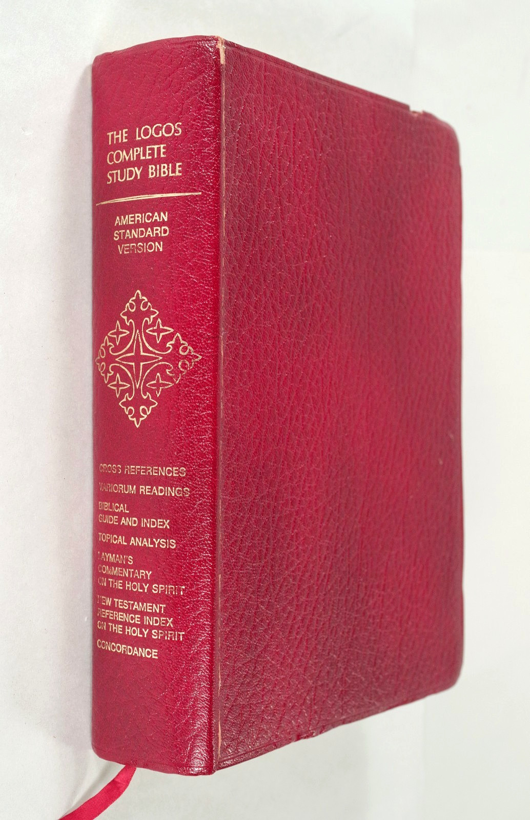 Logos Complete Study Bible, ASV, 1972, Red Leather, Strong Binding, Few Markings