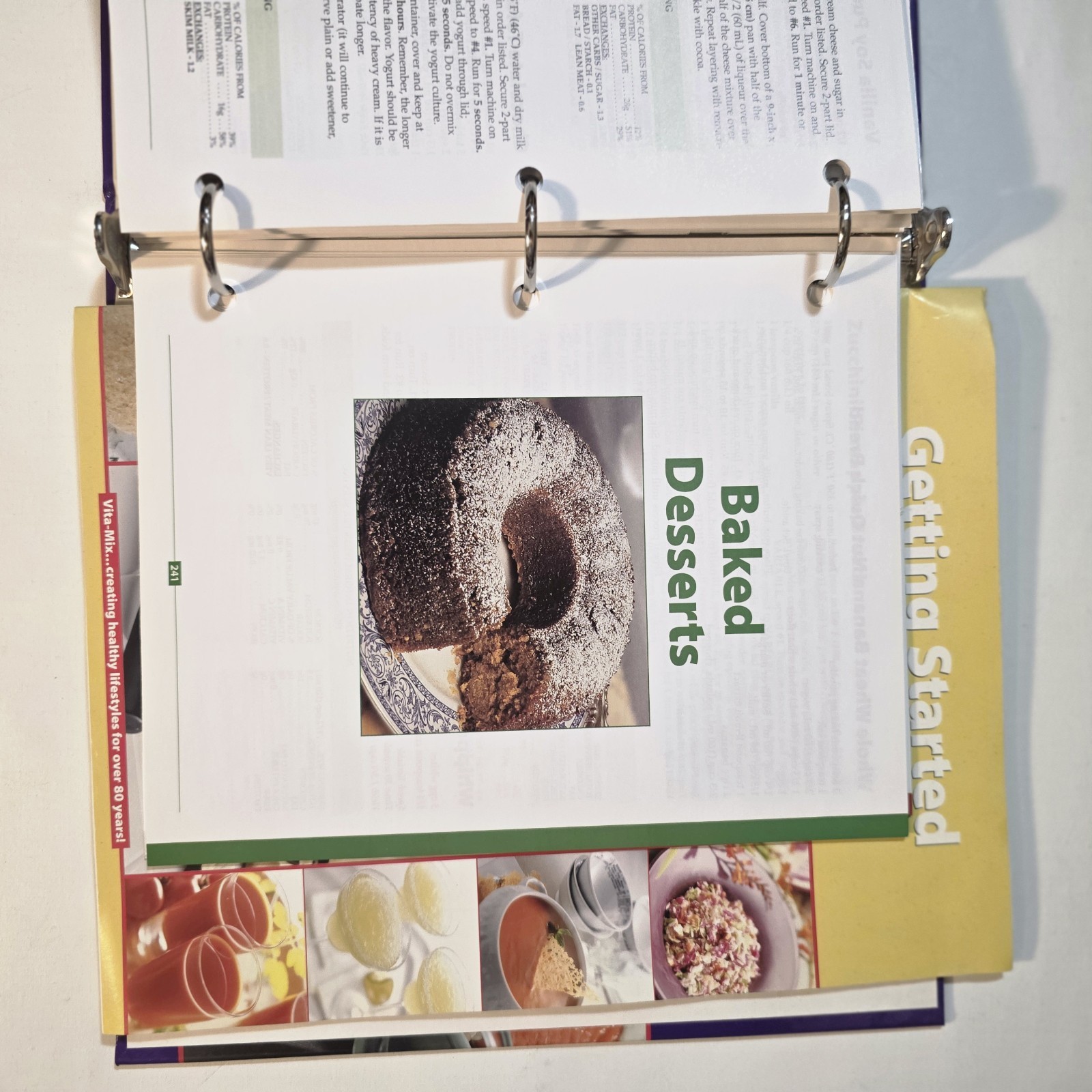 VITA-MIX Whole Food Recipes For Better Living Cookbook 3 Ring Binder