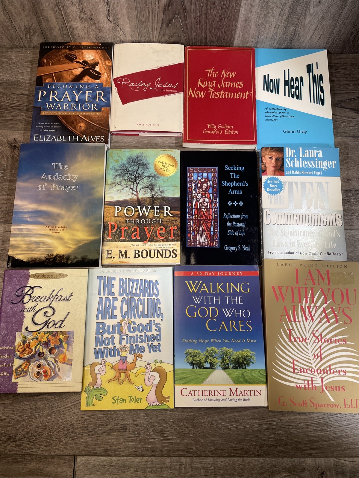 Huge Christian Book Lot of 25 Max Lucado Billy Graham Prayer Devotional Bible