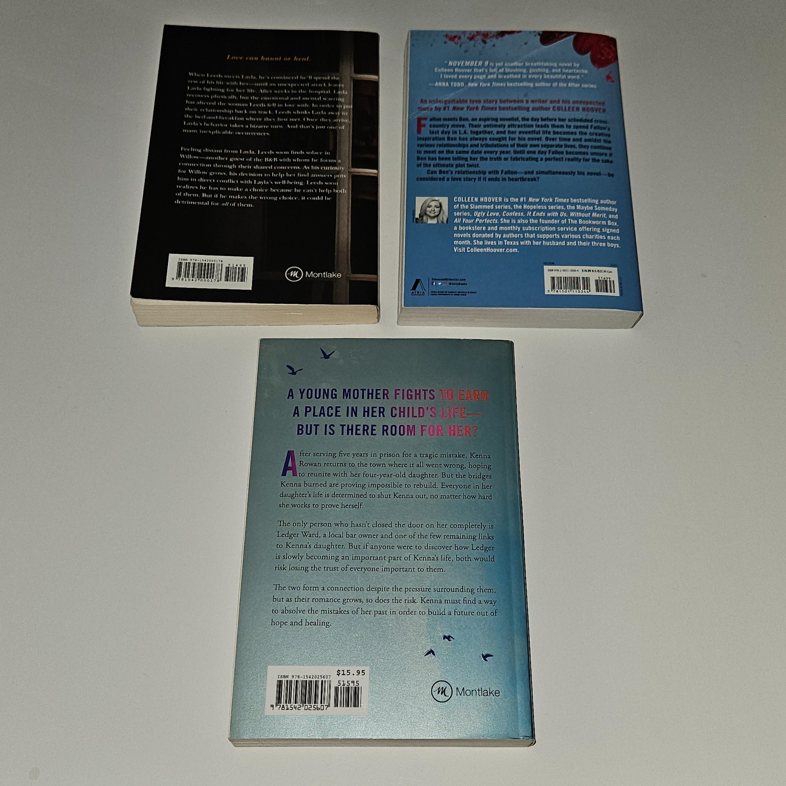 9 Colleen Hoover PBK Book Lot Perfects Reminders Layla Starts Ends Us Finding