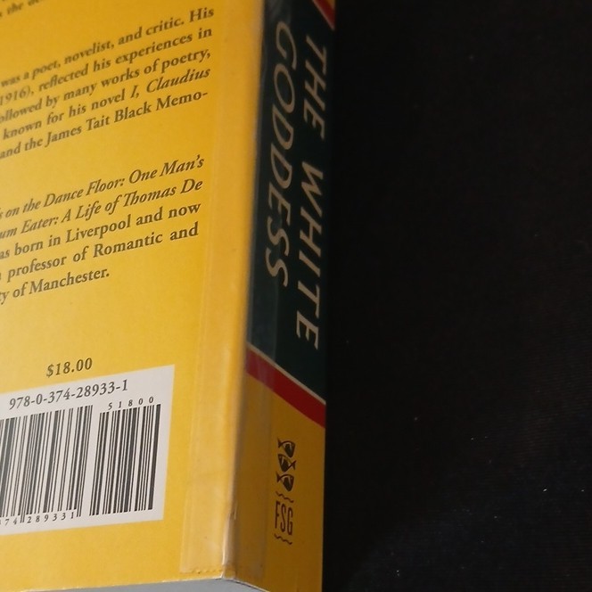 The White Goddess by Robert Graves, Paperback, Farrar Straus, Poetry Book