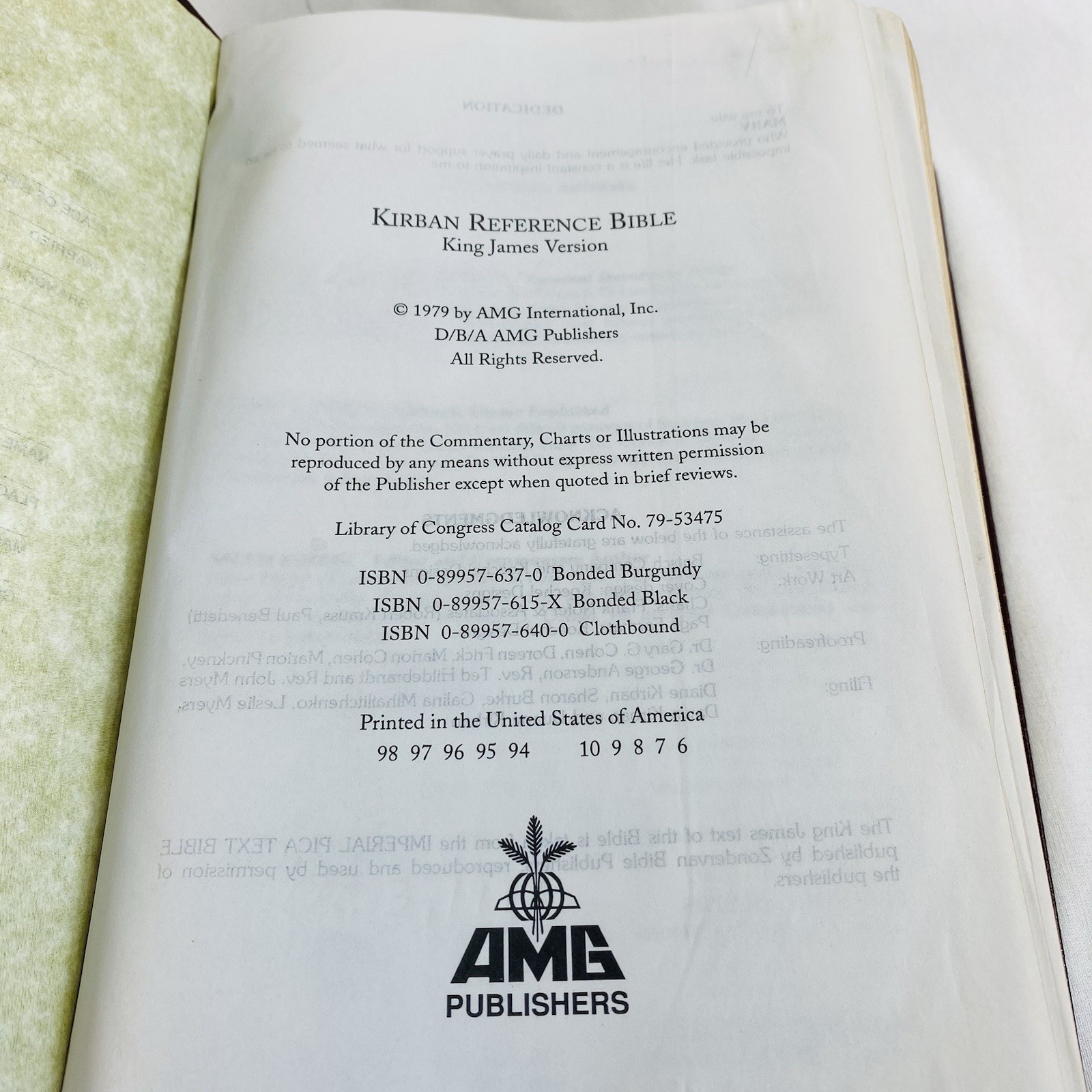 Salem Kirban Reference Bible King James Version 1979 Faux Leather Soft Cover