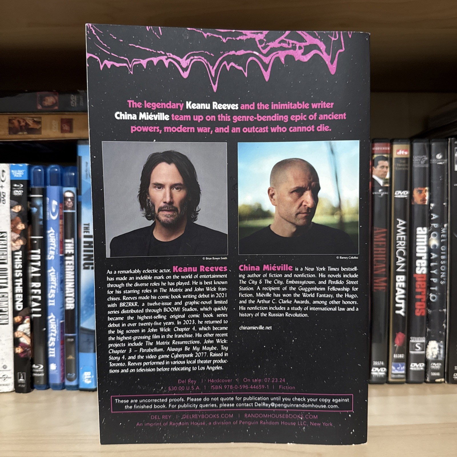 Book of Elsewhere : A Novel by China Miéville Keanu Reeves Advanced Reader Copy