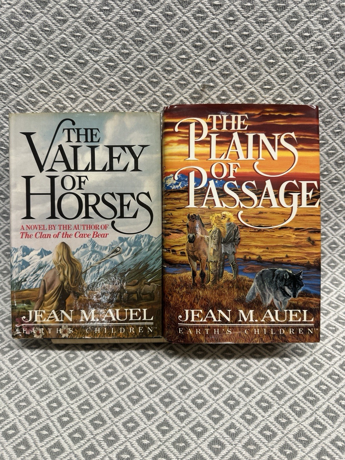 Jean M. Auel, Earth’s Children Novels, Lot of 2, HC, 1st Ed.
