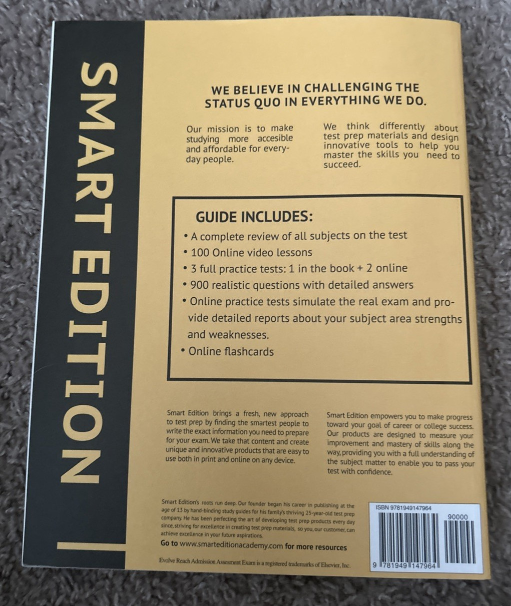 HESI A2 Full Study Guide 3rd Edition Smart Edition (Paperback, 2022, Some Marks)