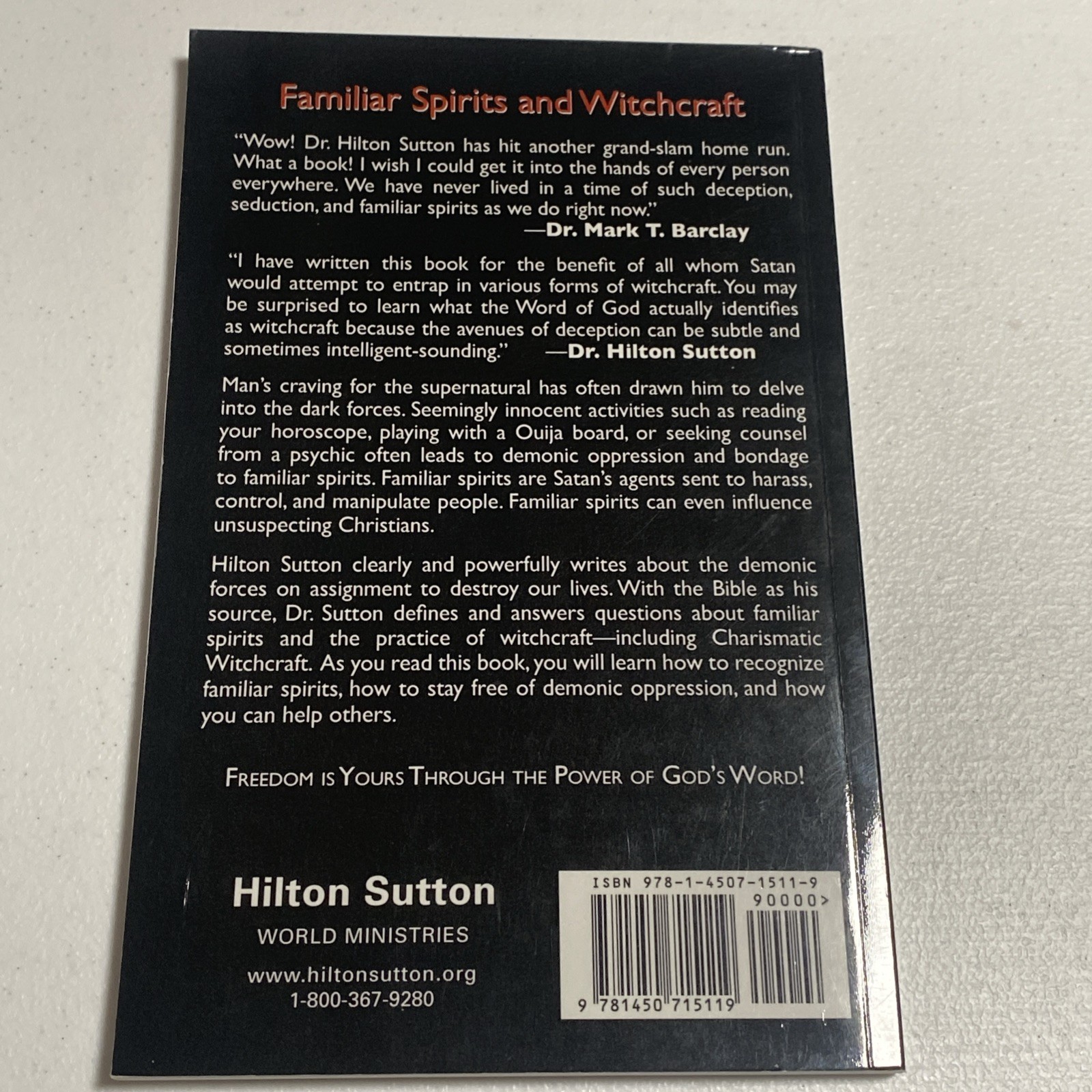 Witchcraft and Familiar Spirits Paperback Hilton Sutton