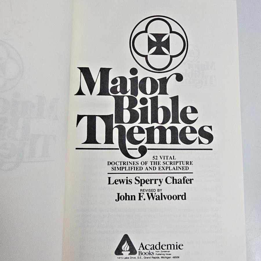 Major Bible Themes Lewis Sperry Chafer John Walvoord HC 1993 Book Christian Vtg