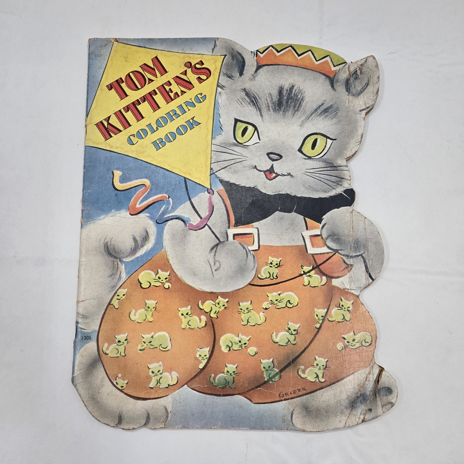 Tom Kitten’s Coloring Book Vintage 1940’s Kids Used See Description