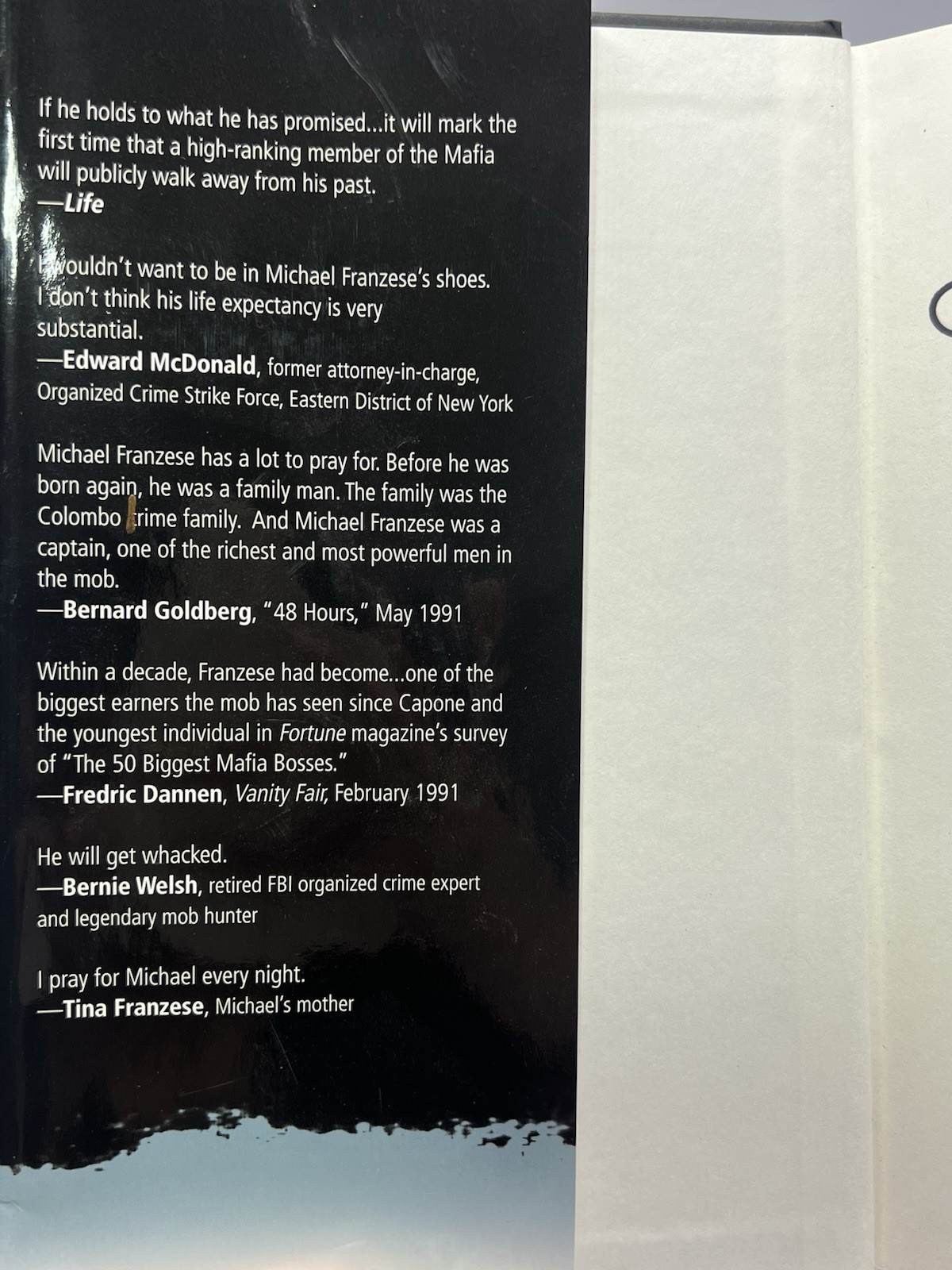 Michael Franzese Blood Covenant Hardcover Whitaker House Signed Organized Crime