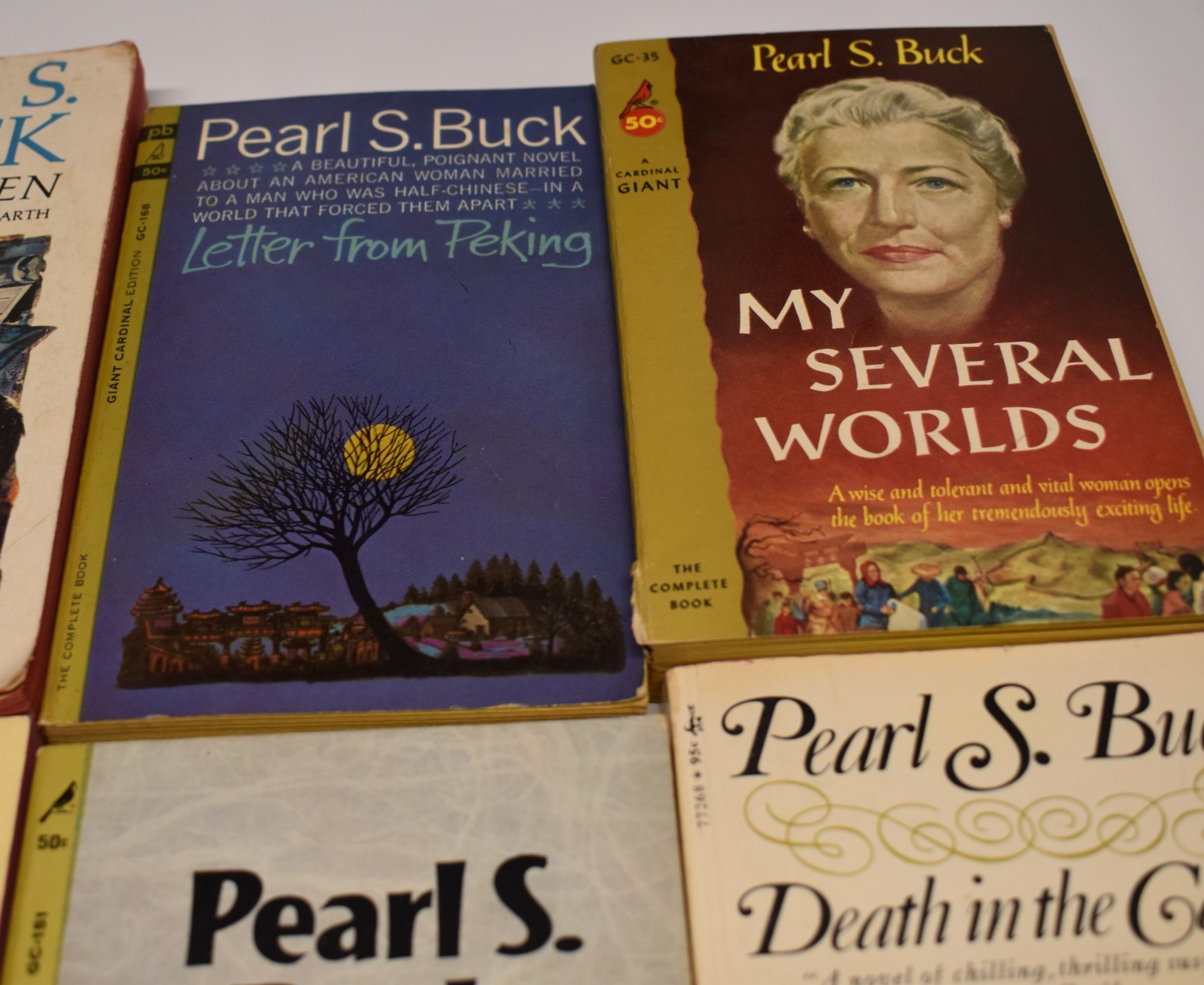 8 paperback book lot PEARL S. BUCK hearts come home GOD’S MEN peony PEKING