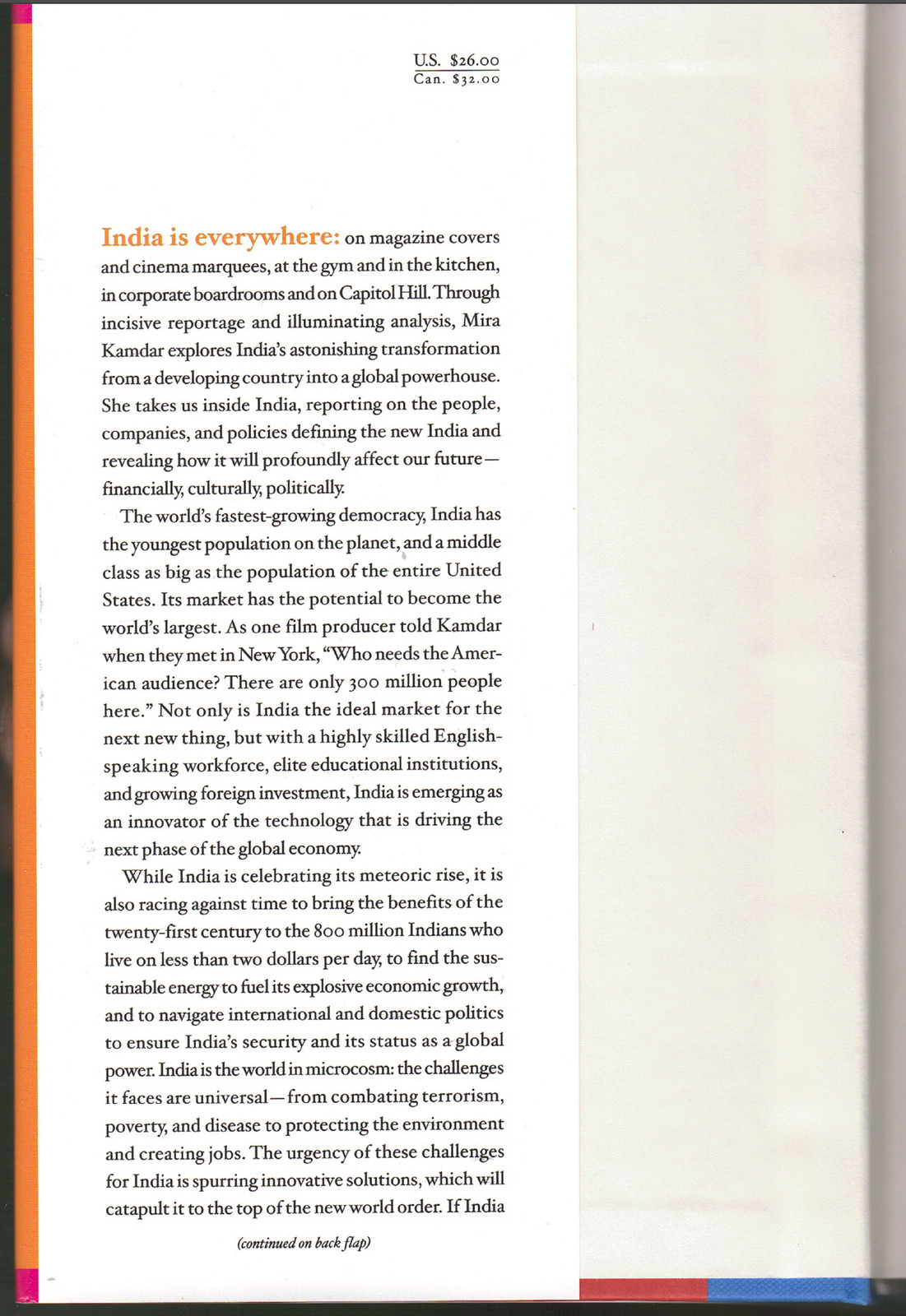 Planet India – How India is Transforming America and the World ; by Mira Kamdar