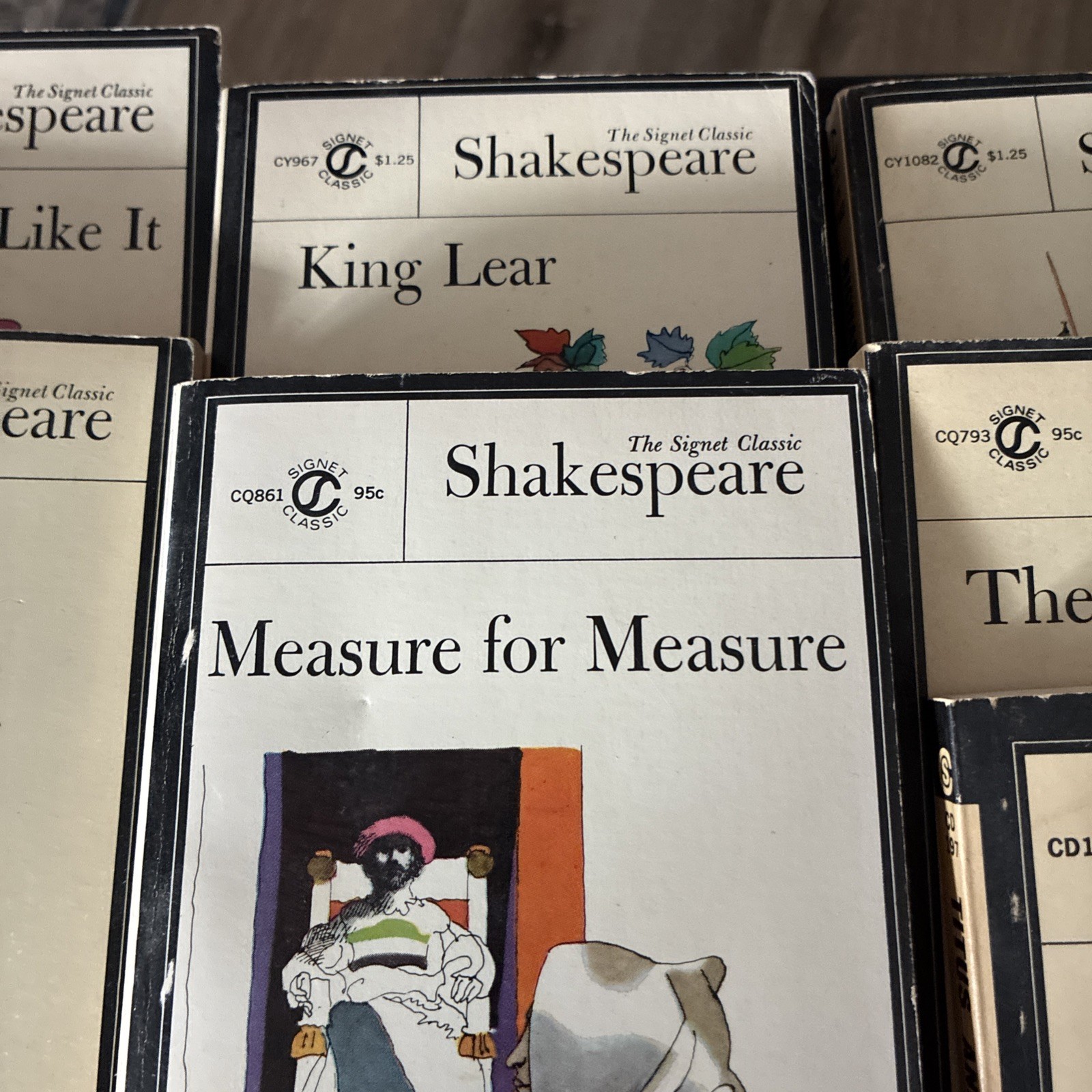 Shakespeare Signet Classic Book Lot of 7 Paperbacks ‘63 & ‘64