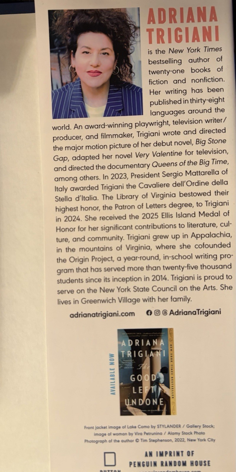 The View From Lake Como: A Novel – Adriana Trigiani 1st HC Edition Like New
