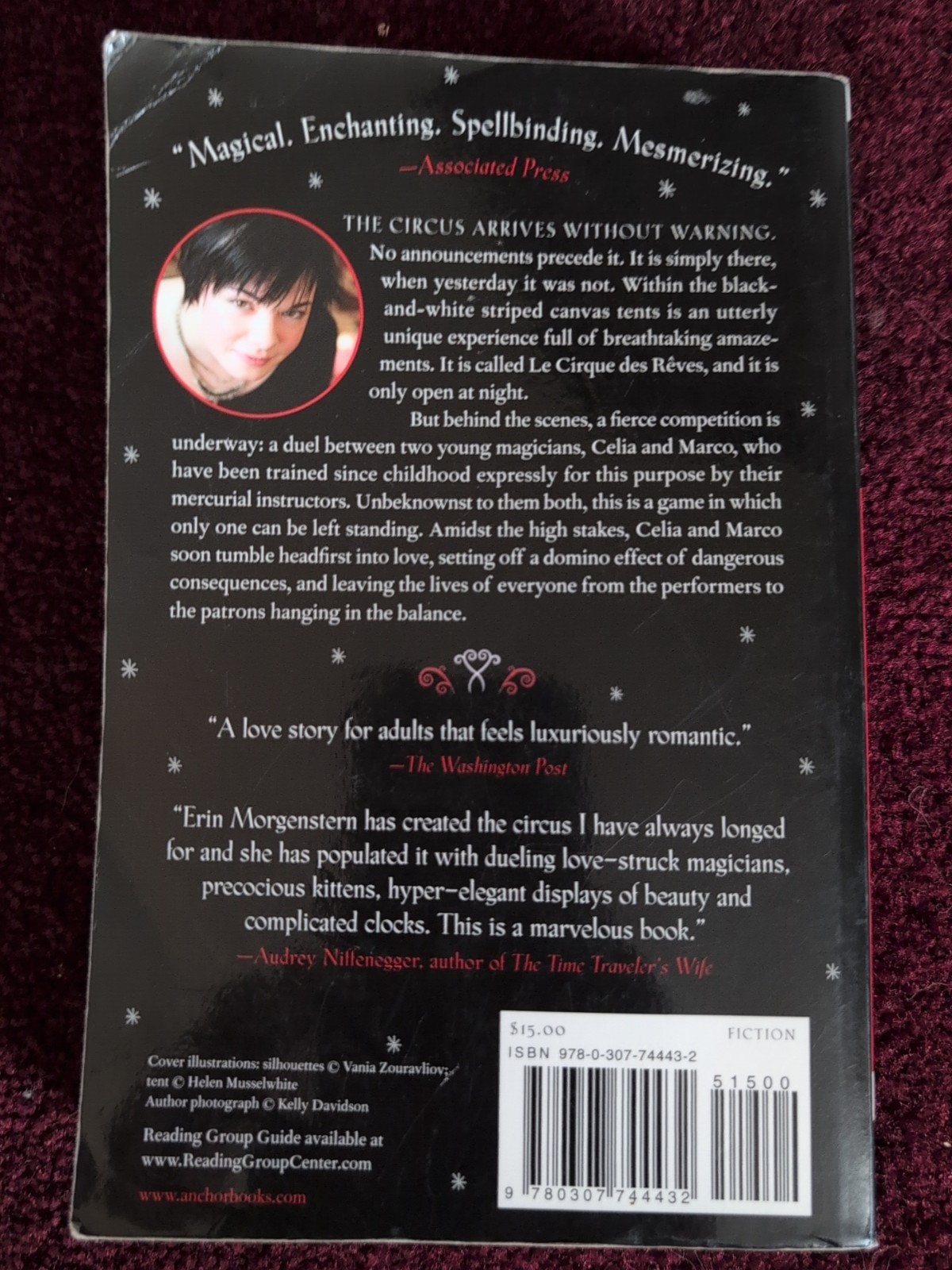Night Circus : A Novel by Erin Morgenstern (2012, Trade Paperback)