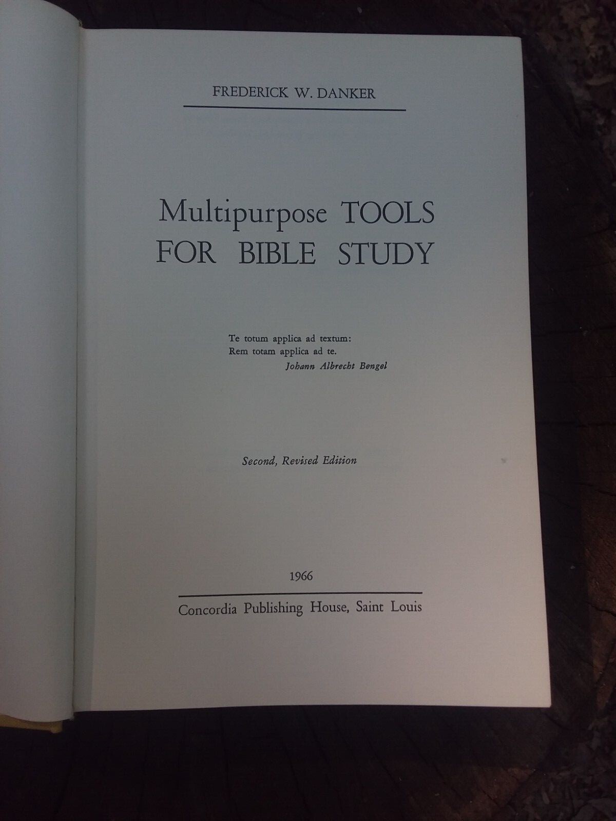 Multipurpose Tools for Bible Study by Frederick W. Danker 2nd Edition Hardcover