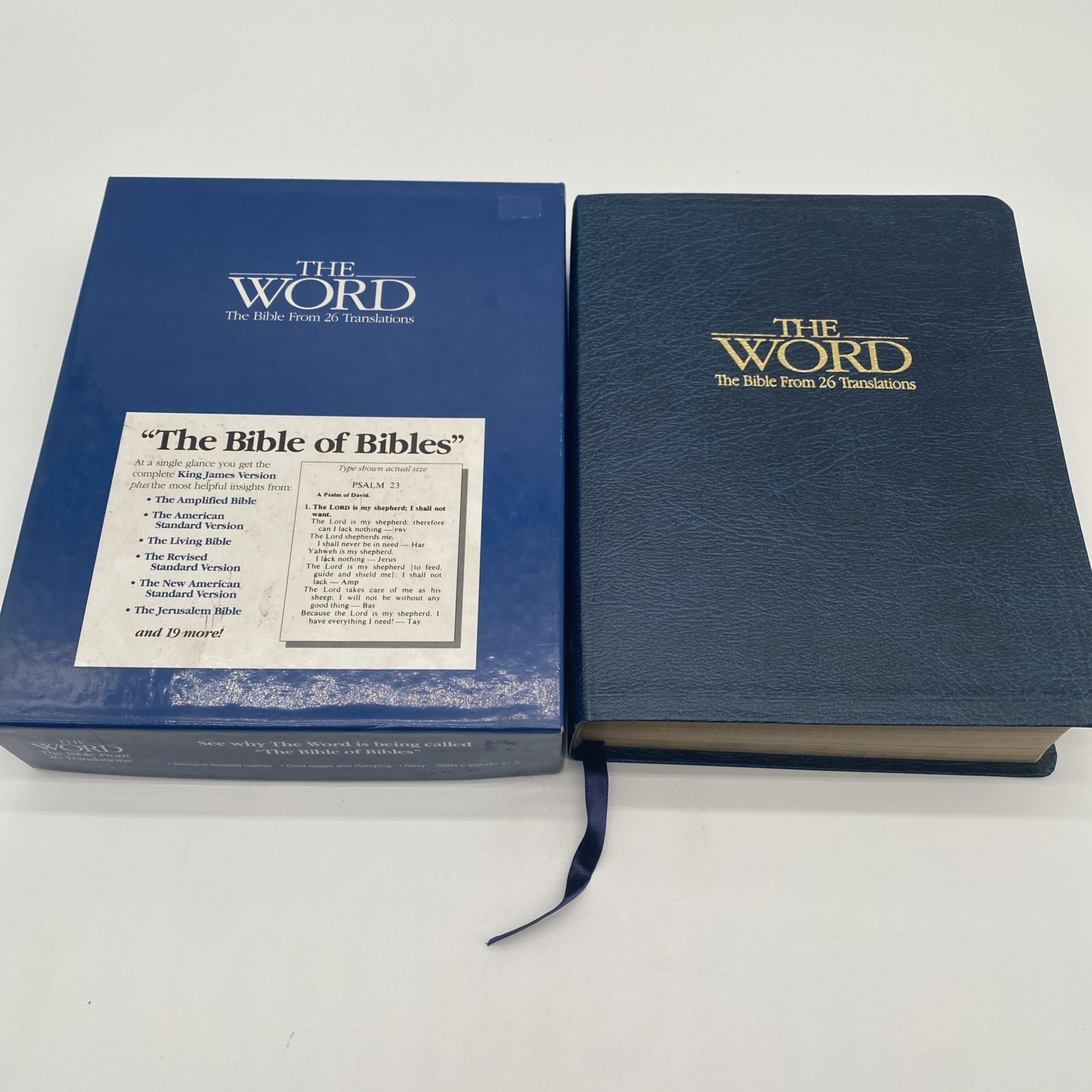 The Word Bible from 26 Translations Bonded Leather 1993 Mathis Publishers +Box