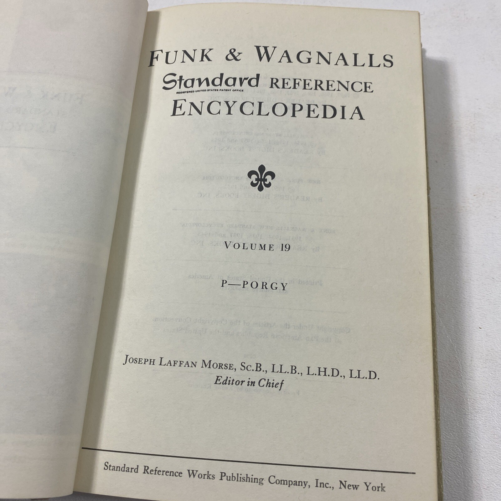 Funk And Wagnalls Standard Reference Encyclopedia Volume 19 (Hardcover, 1968)
