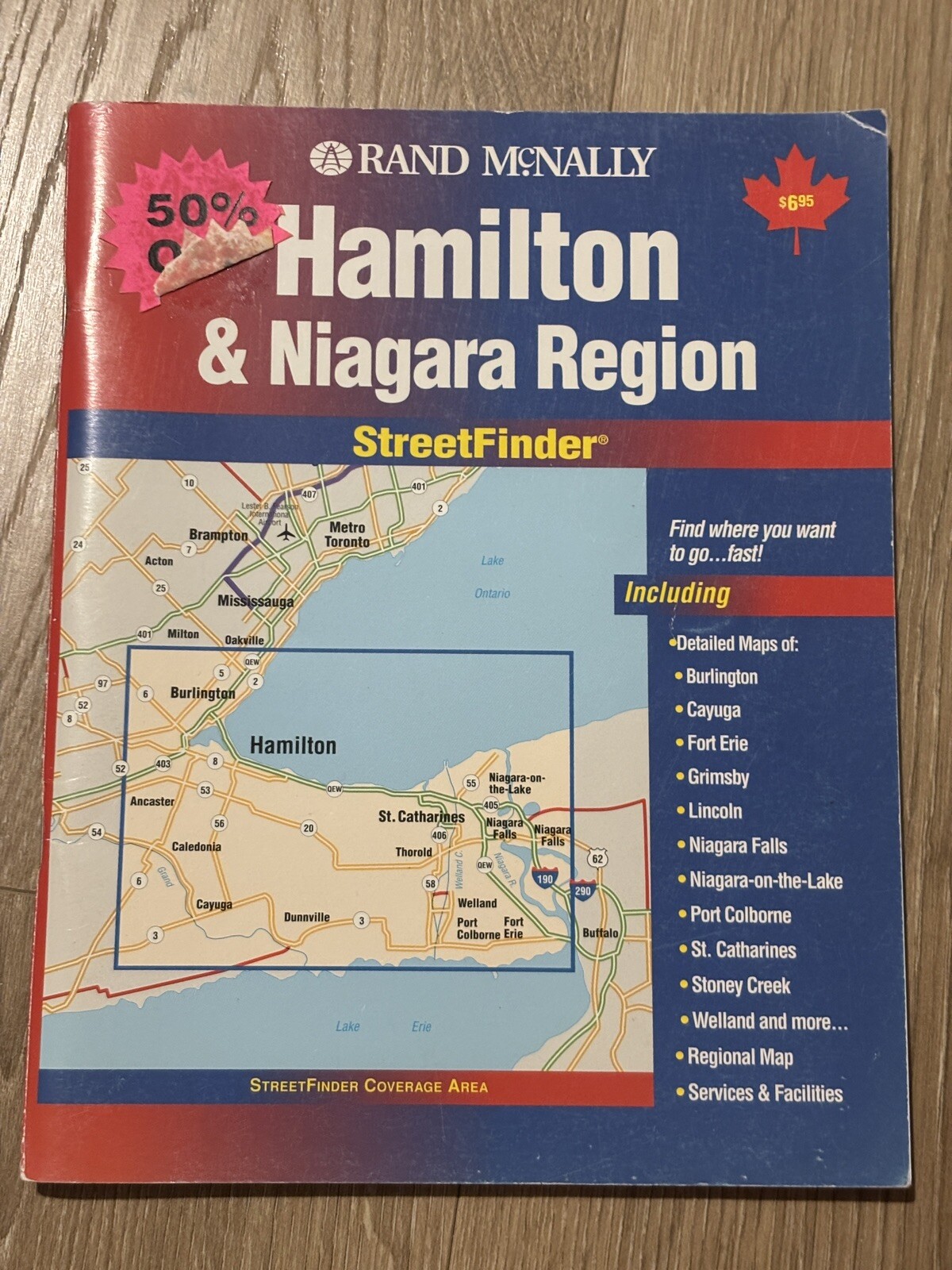Rand McNally Hamilton and Niagara Region street atlas Ontario Canada