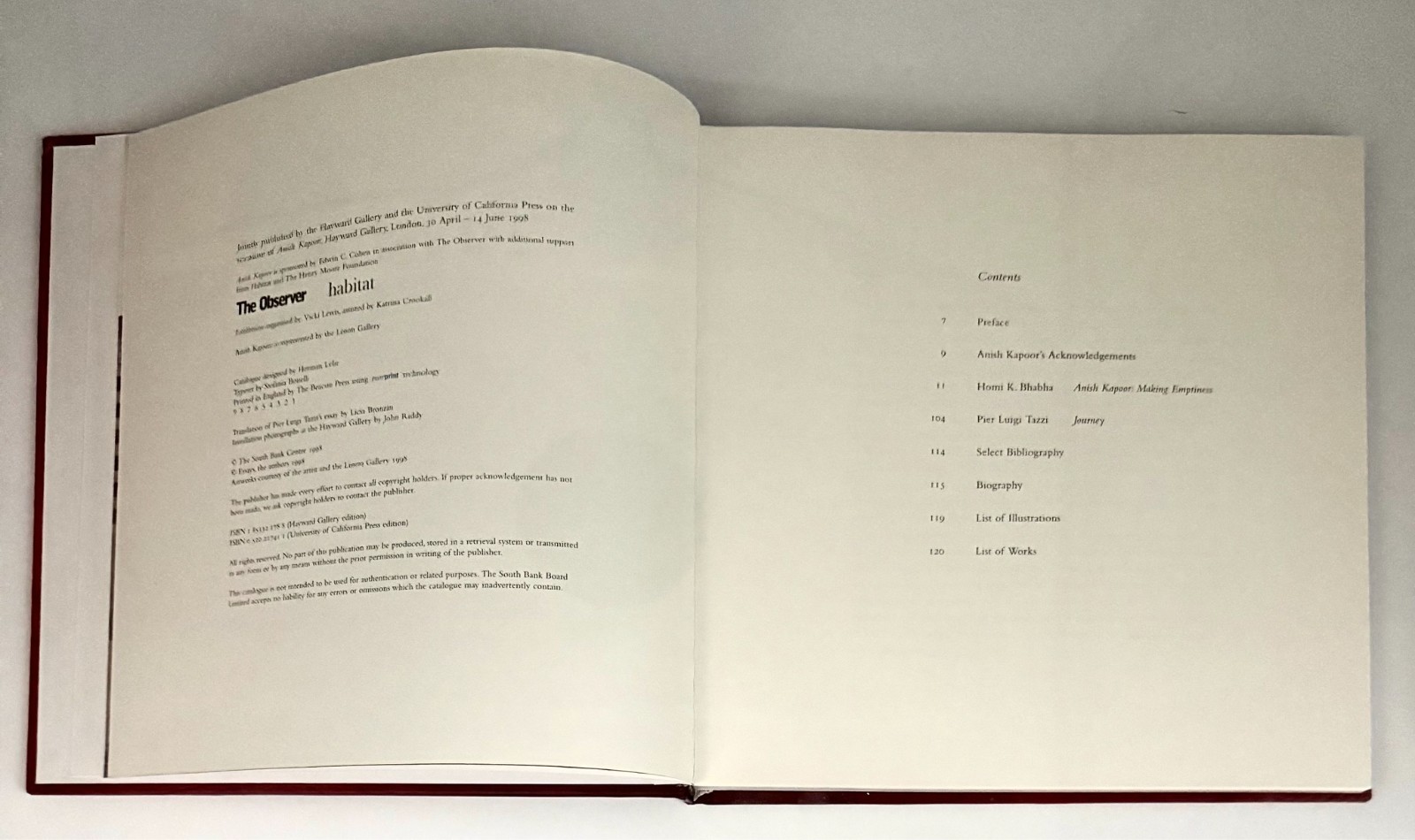 Anish Kapoor by Homi K. Bhabha and Anish Kapoor (1998, First Edition, Hardcover)