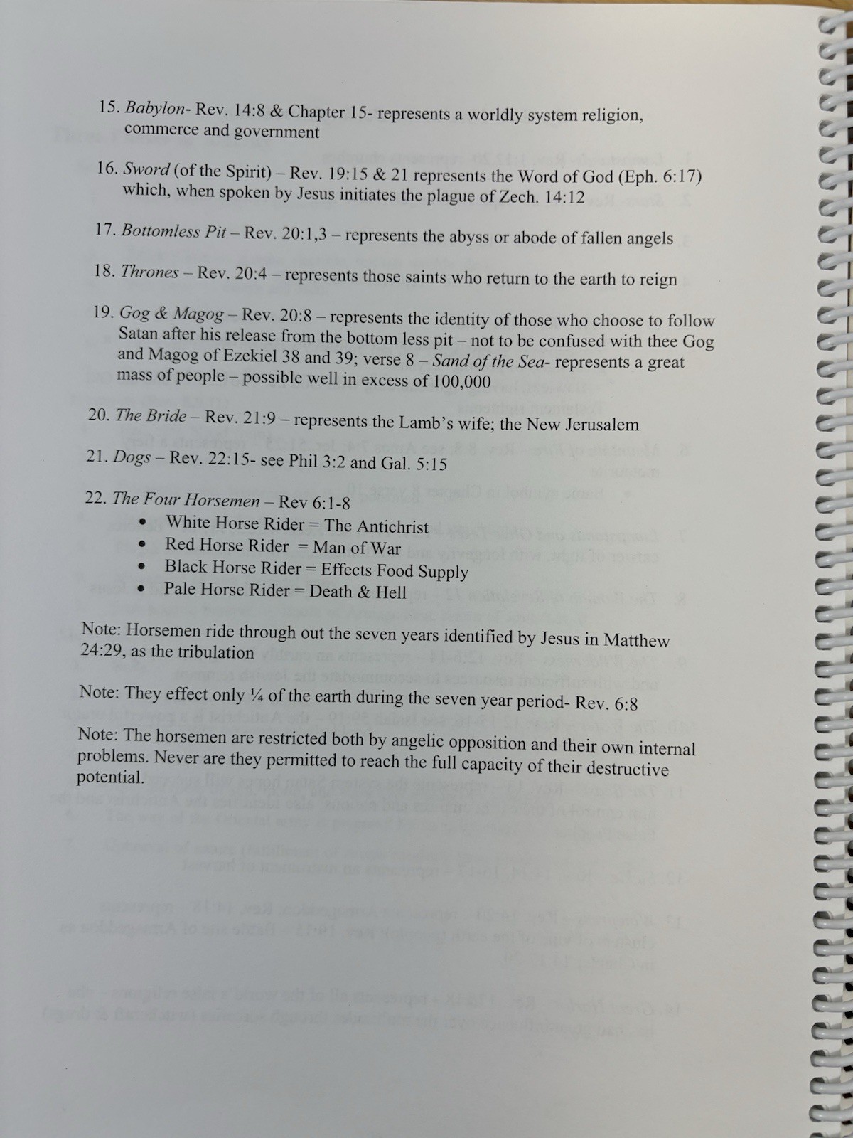 Hilton Sutton Revelation Teaching Syllabus Verse-by-Verse Spiral Bound