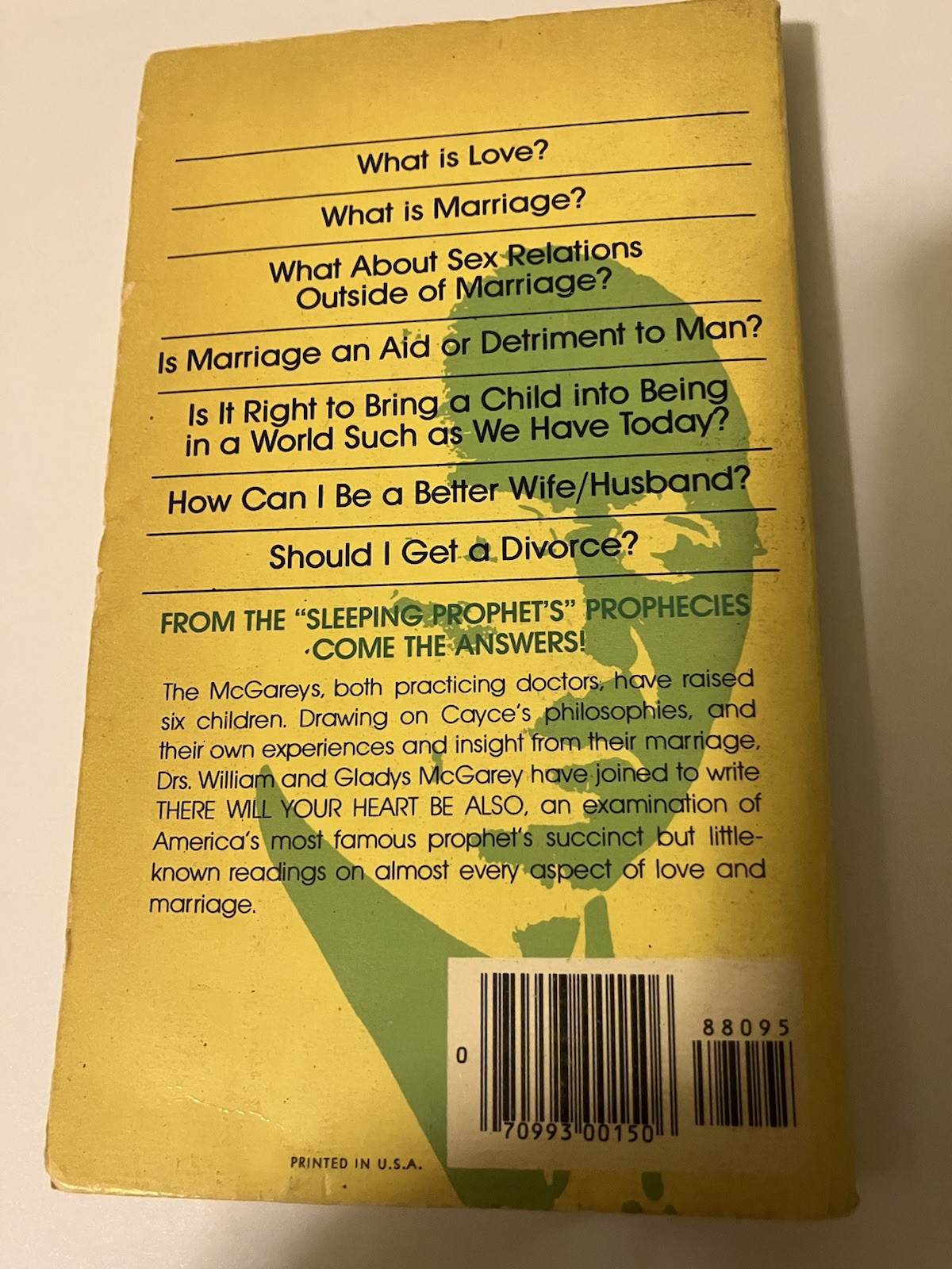 THERE WILL YOUR HEART BE ALSO CAYCE MCGAREY PB 1976 1ST WARNER CREATIVE LOVING