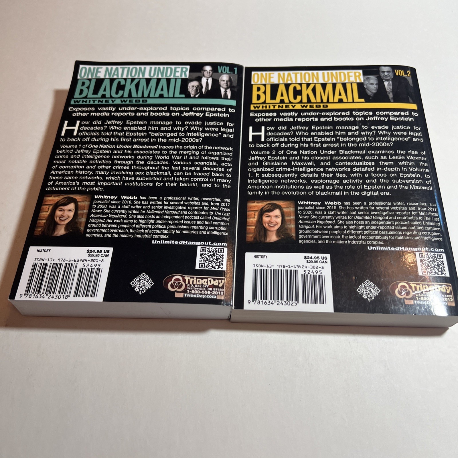 One Nation under Blackmail Set – Vols. 1 & 2 Whitney Webb PB Like new