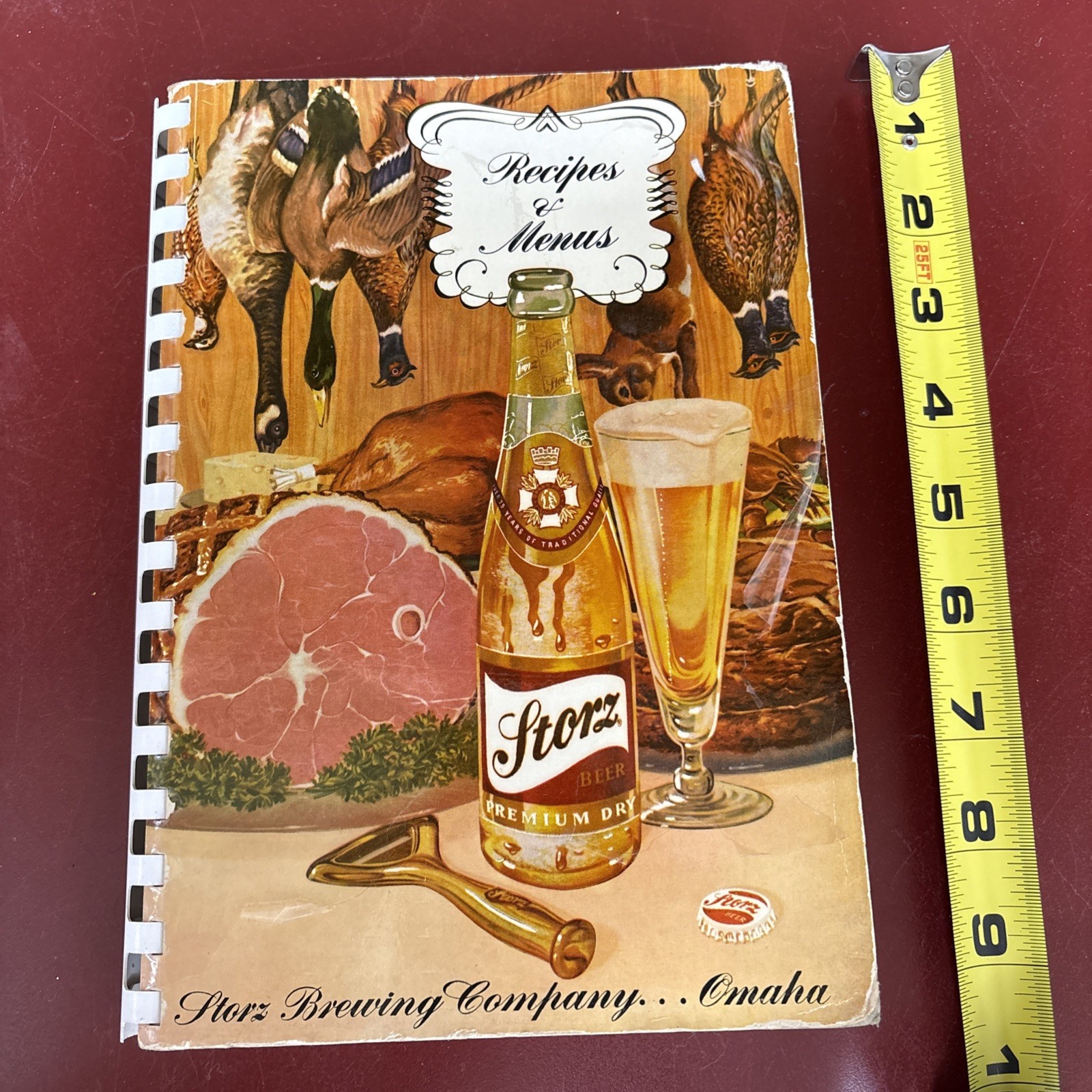 1952 Nebraska Storz Beer Cookbook 6.5×9 inches 276 pages full index.