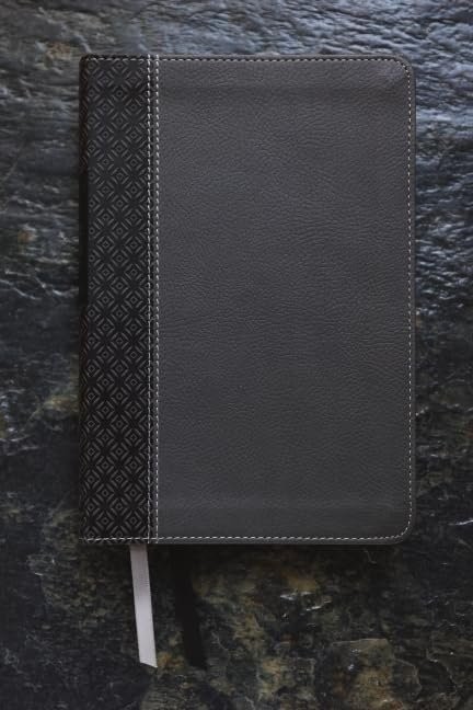 NIV, Compact Center-Column Reference Bible, Leathersoft, Black, Red Letter,