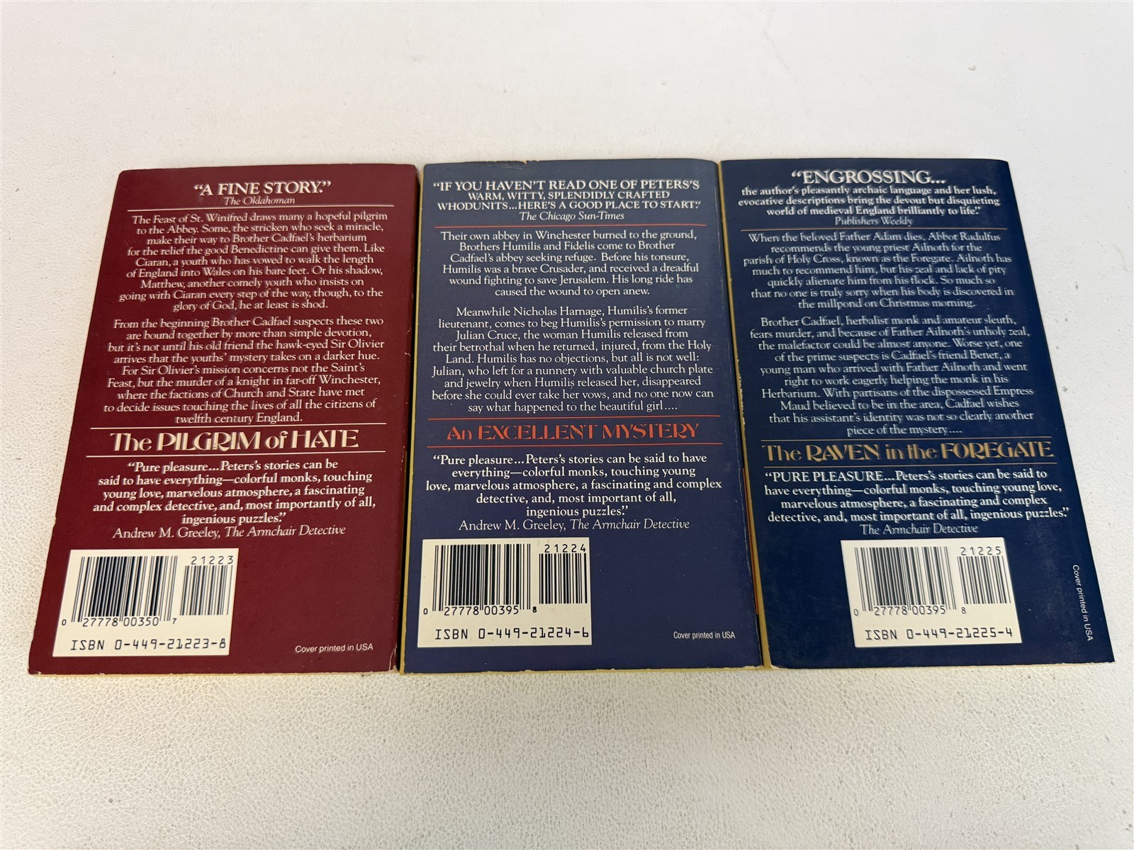 Ellis Peters Lot Complete Set All 21 BROTHER CADFAEL Mystery Paperbacks
