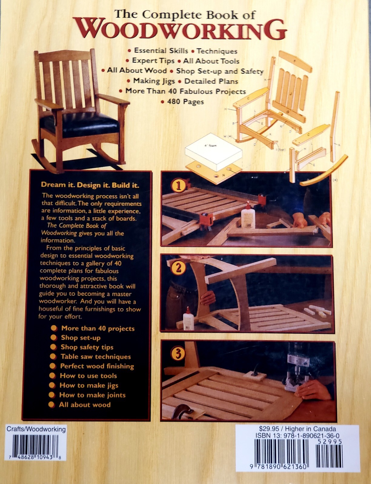 The Complete Book Of Woodworking 480 Colorful Pages & 40 Fabulous Projects