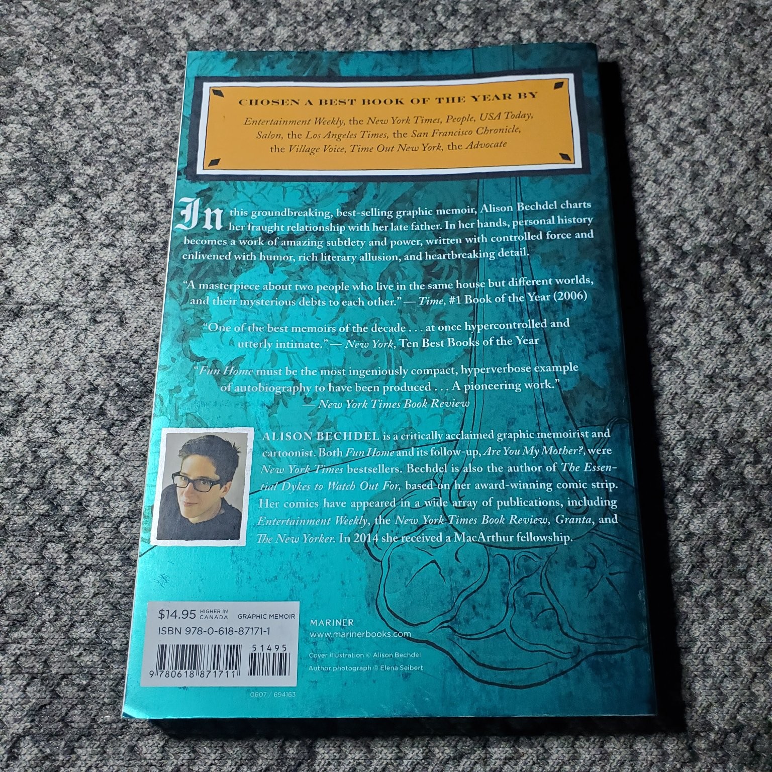 Fun Home Alison Bechdel 2007 First Mariner Edition Graphic Memoir