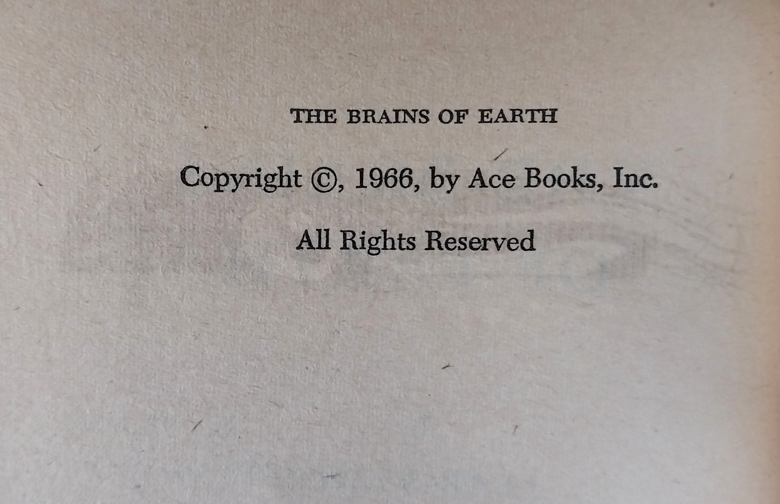 Jack Vance – Brains of Earth / Many Worlds of Magnus Ridolph – Ace Double 1966