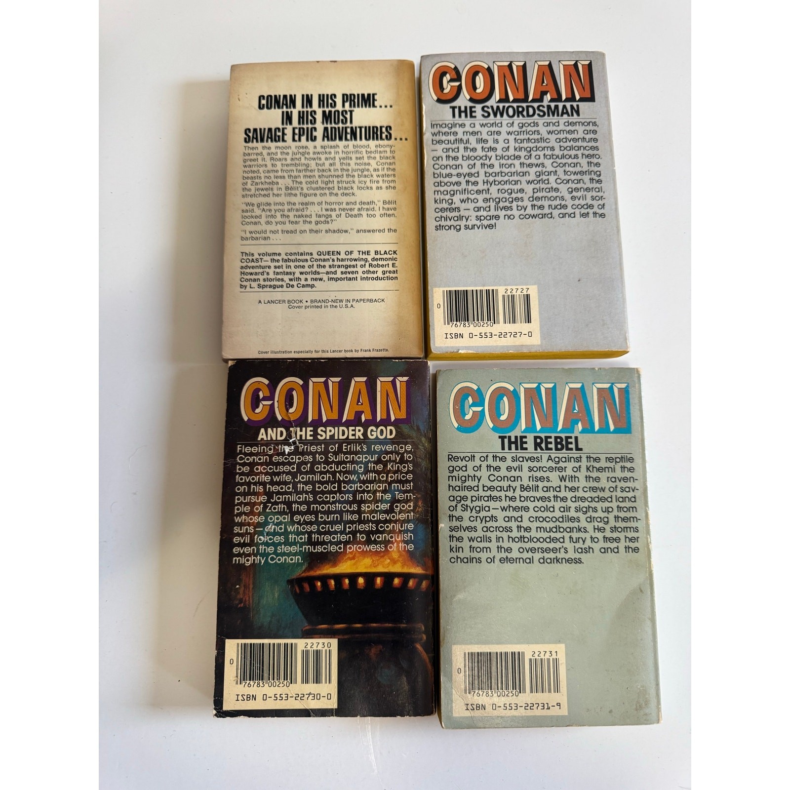 Conan the Barbarian Book Lot of 4 Robert E Howard + List in Description