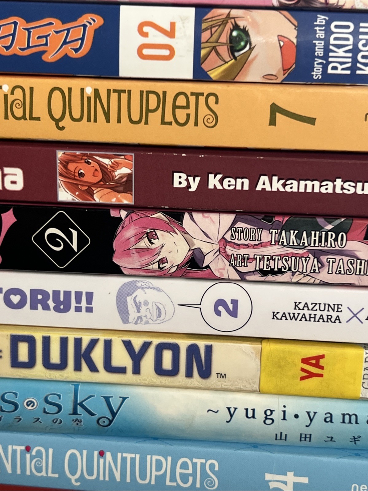 Manga Anime Graphic Collection Lot Of 21 Assorted Titles Volumes Akamatsu Yamada