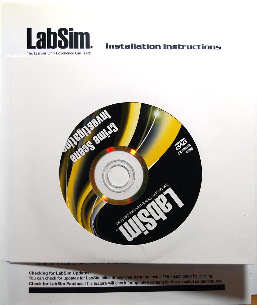 LabSim Crime Scene Investigation with CD – Brand New – 2008