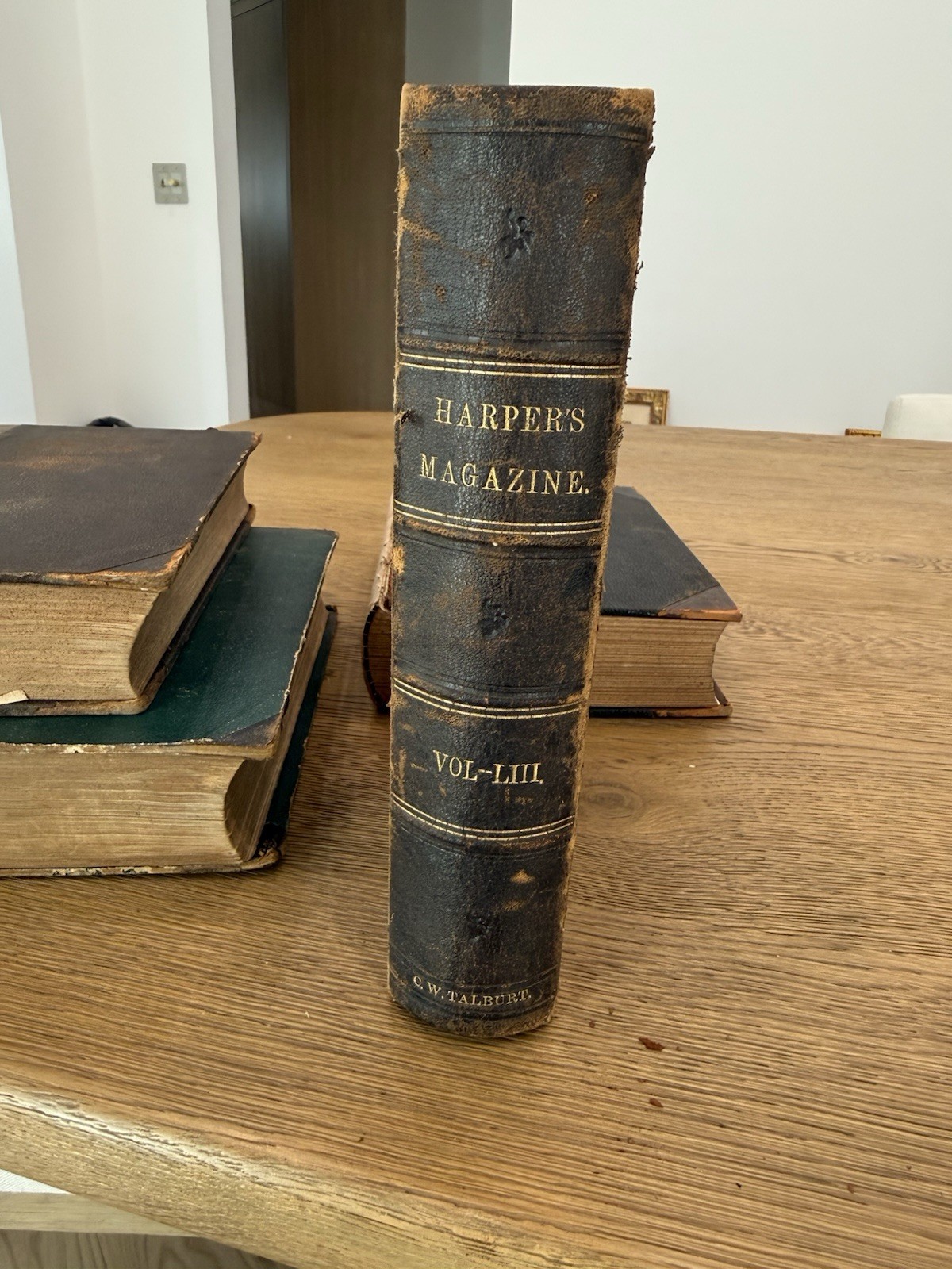 Rare Antique Harper’s New Monthly Magazine Bound Volumes (5 Books) –19th Century
